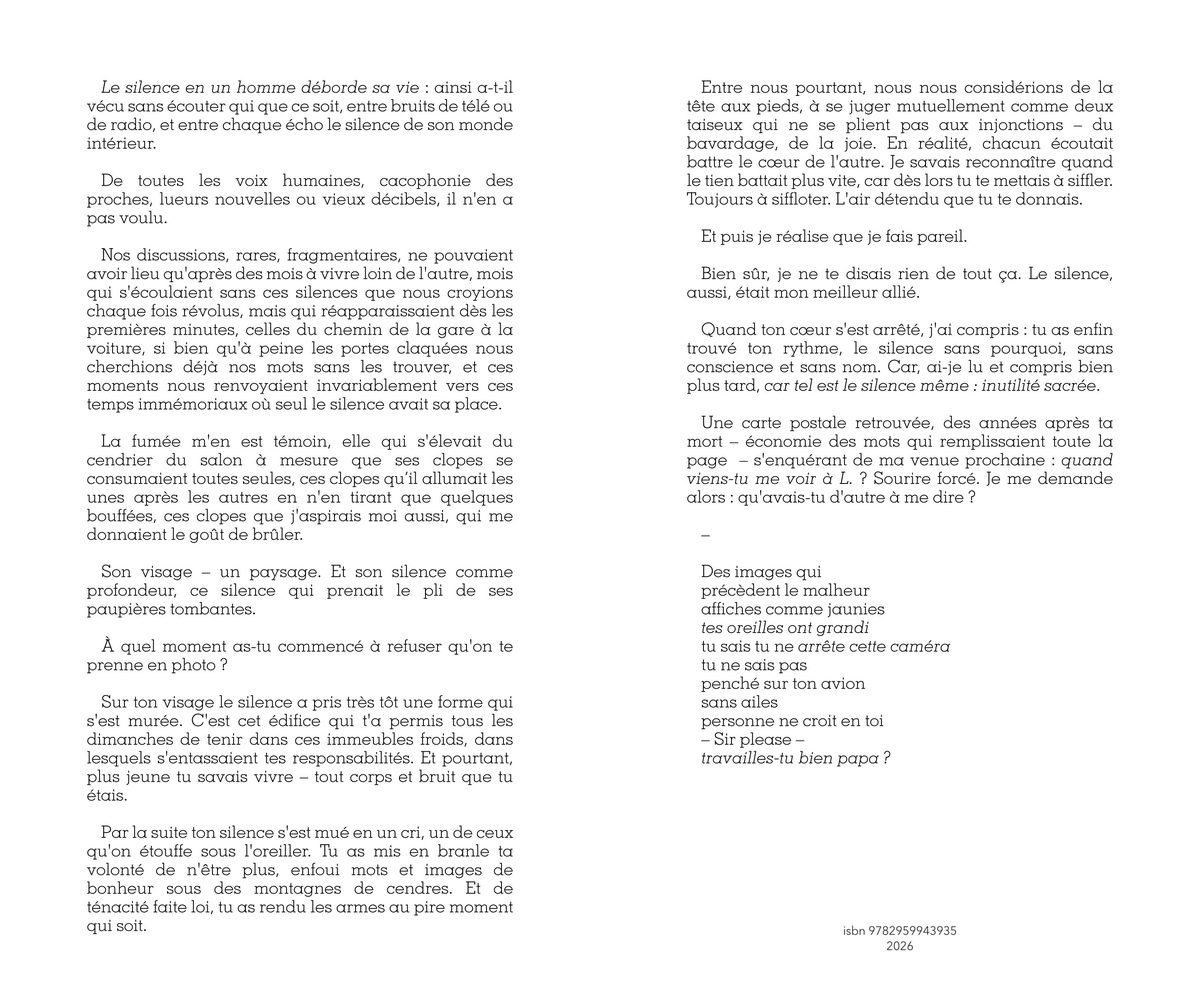 Car tel est le silence même, Julien Tardif — verso